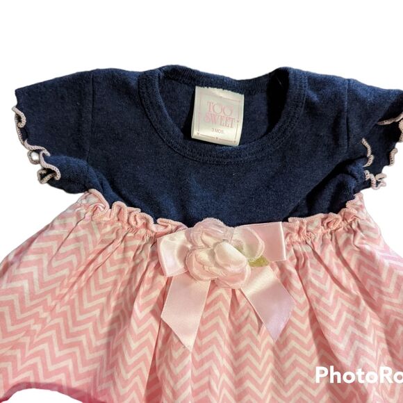 Baby Girl Pink Easter Dress Set, 0-3 Month - Picture 10 of 10